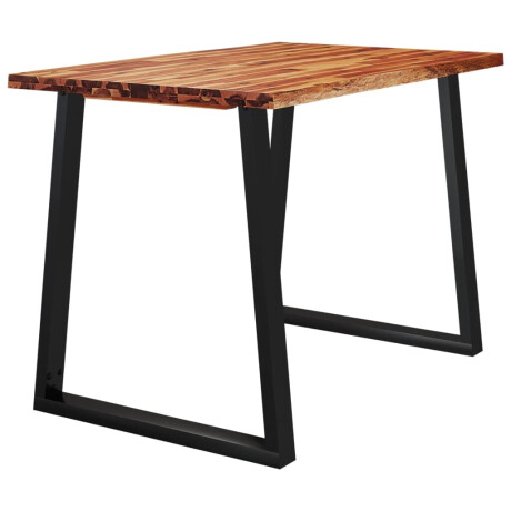 vidaXL Eettafel met natuurlijke rand 110x70x75 cm massief acaciahout afbeelding3 - 1