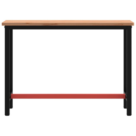 vidaXL Werkbank 115x55x81,5 cm massief beukenhout en metaal afbeelding3 - 1