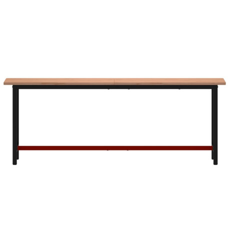 vidaXL Werkbank 220x55x81,5 cm massief beukenhout en metaal afbeelding3 - 1