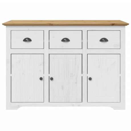 vidaXL Dressoir BODO 115,5x44x80 cm massief grenenhout wit en bruin afbeelding3 - 1