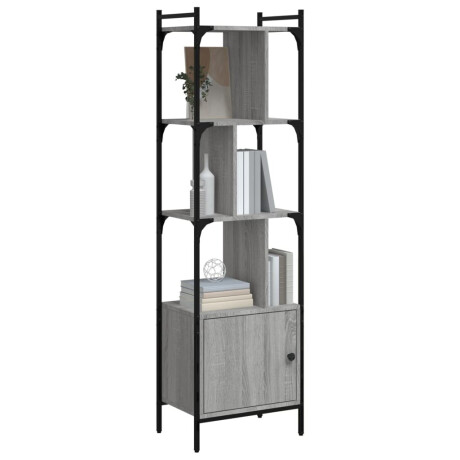 vidaXL Boekenkast met deur 44,5x30x154,5 cm hout grijs sonoma eiken afbeelding3 - 1