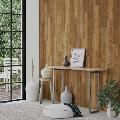 vidaXL Wandpanelen houtlook 4,12 m² PVC bruin afbeelding3 - 1