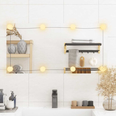 vidaXL Wandspiegel met LED's rechthoekig 40x80 cm glas afbeelding3 - 1