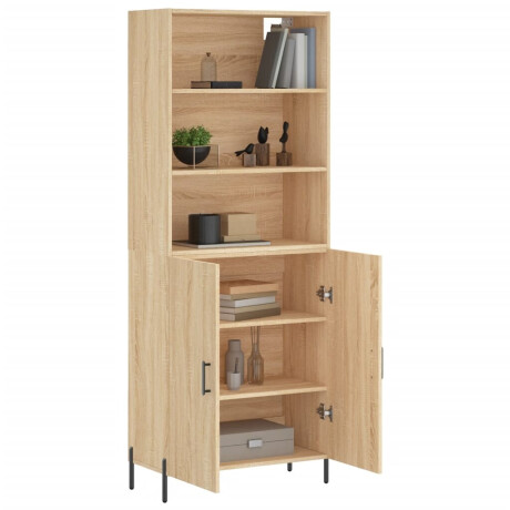 vidaXL Hoge kast 69,5x34x180 cm bewerkt hout sonoma eikenkleurig afbeelding3 - 1