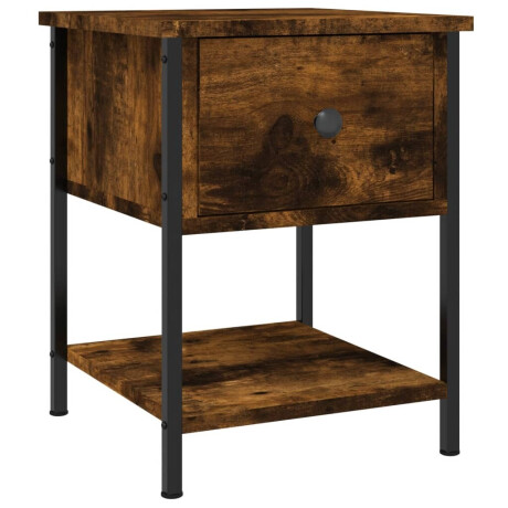 vidaXL Nachtkastjes 2 st 34x35,5x45 cm bewerkt hout gerookt eikenkleur afbeelding3 - 1