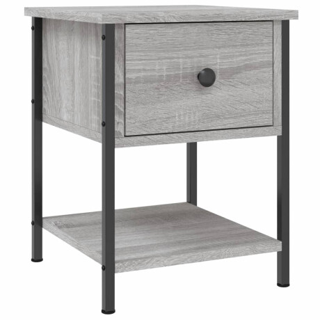vidaXL Nachtkastjes 2 st 34x35,5x45 cm bewerkt hout grijs sonoma eiken afbeelding3 - 1