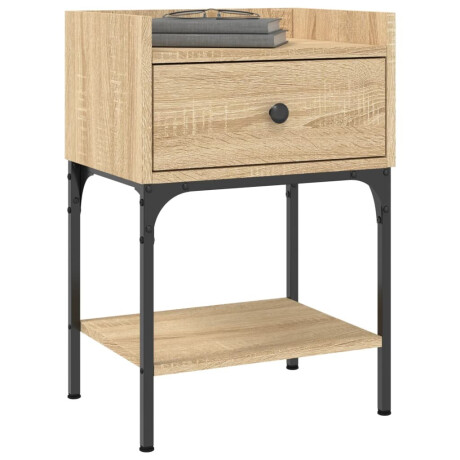 vidaXL Nachtkastjes 2 st 40,5x31x60 cm bewerkt hout sonoma eikenkleur afbeelding3 - 1