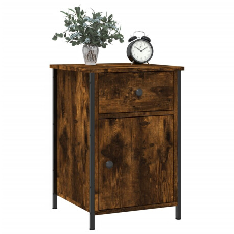 vidaXL Nachtkastjes 2 st 40x42x60 cm bewerkt hout gerookt eikenkleurig afbeelding3 - 1