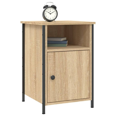 vidaXL Nachtkastjes 2 st 40x42x60 cm bewerkt hout sonoma eikenkleurig afbeelding3 - 1