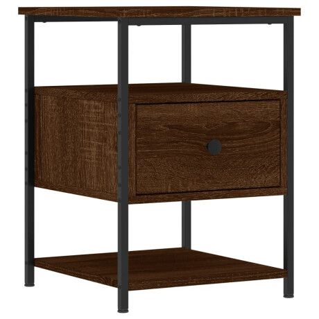 vidaXL Nachtkastjes 2 st 40x42x56 cm bewerkt hout bruin eikenkleur afbeelding3 - 1