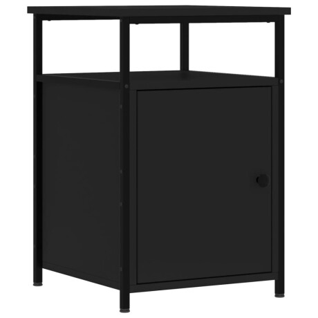 vidaXL Nachtkastjes 2 st 40x42x60 cm bewerkt hout zwart afbeelding3 - 1