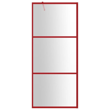 vidaXL Inloopdouchewand transparant 80x195 cm ESG-glas rood afbeelding3 - 1