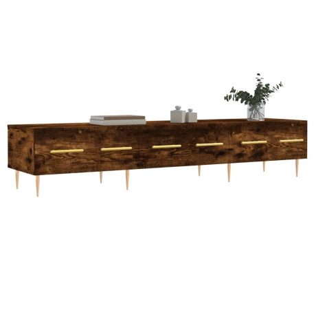 vidaXL Tv-meubel 150x36x30 cm bewerkt hout gerookt eikenkleurig afbeelding3 - 1