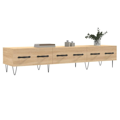 vidaXL Tv-meubel 150x36x30 cm bewerkt hout sonoma eikenkleurig afbeelding3 - 1