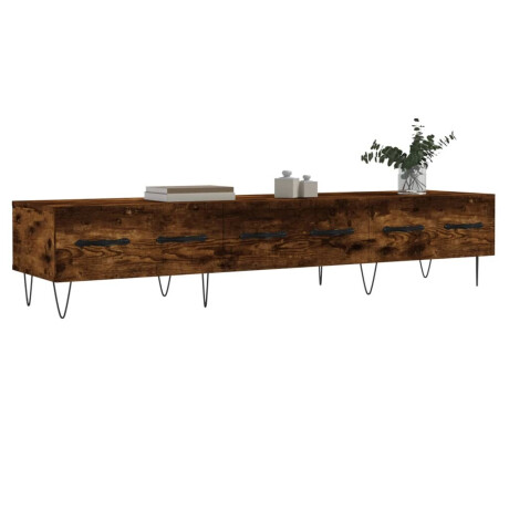 vidaXL Tv-meubel 150x36x30 cm bewerkt hout gerookt eikenkleurig afbeelding3 - 1