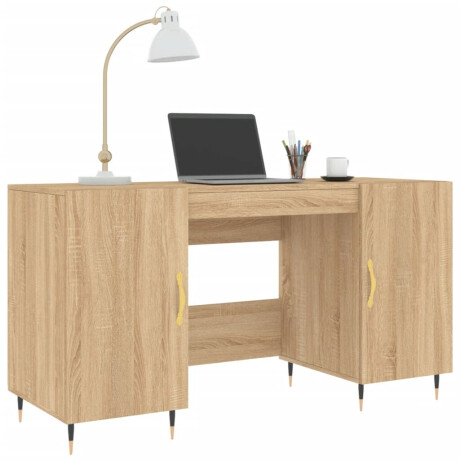 vidaXL Bureau 140x50x75 cm bewerkt hout sonoma eikenkleurig afbeelding3 - 1