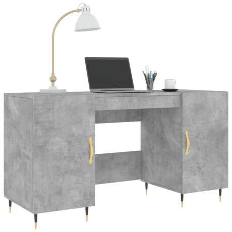 vidaXL Bureau 140x50x75 cm bewerkt hout betongrijs afbeelding3 - 1