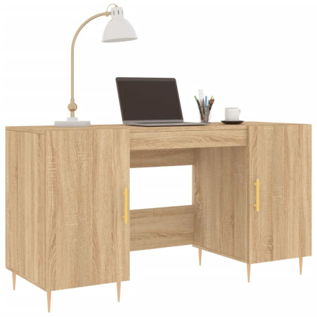 vidaXL Bureau 140x50x75 cm bewerkt hout sonoma eikenkleurig afbeelding3 - 1