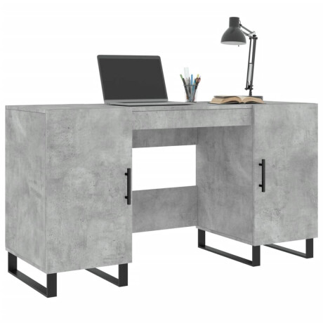 vidaXL Bureau 140x50x75 cm bewerkt hout betongrijs afbeelding3 - 1
