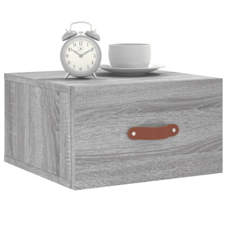 vidaXL Nachtkastje wandgemonteerd 35x35x20 cm grijs sonoma eikenkleur afbeelding3 - 1