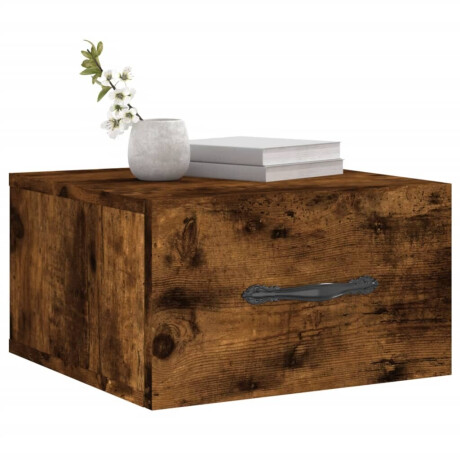 vidaXL Nachtkastjes 2 st wandgemonteerd 35x35x20 cm gerookt eikenkleur afbeelding3 - 1