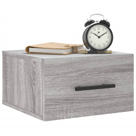 vidaXL Nachtkastje wandgemonteerd 35x35x20 cm grijs sonoma eikenkleur afbeelding3 - 1