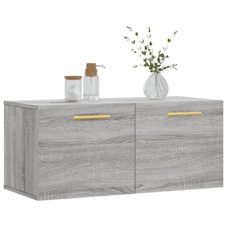 vidaXL Wandkast 80x36,5x35 cm bewerkt hout grijs sonoma eikenkleurig afbeelding3 - 1