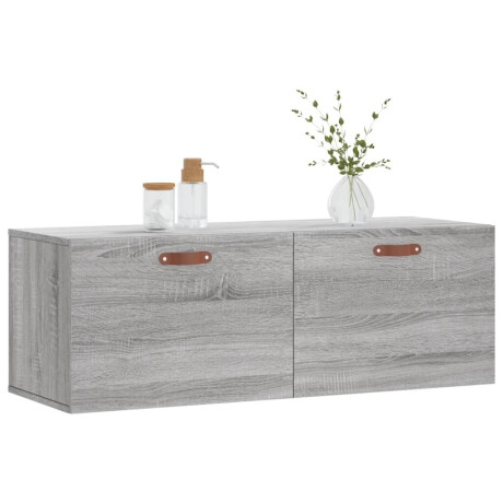 vidaXL Wandkast 100x36,5x35 cm bewerkt hout grijs sonoma eikenkleurig afbeelding3 - 1