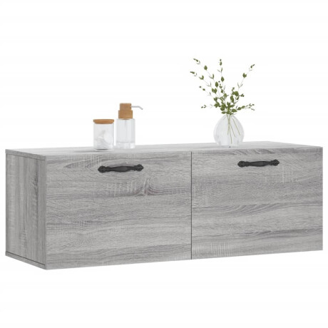 vidaXL Wandkast 100x36,5x35 cm bewerkt hout grijs sonoma eikenkleurig afbeelding3 - 1
