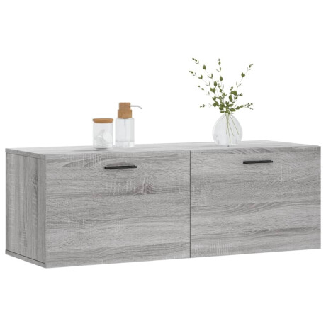 vidaXL Wandkast 100x36,5x35 cm bewerkt hout grijs sonoma eikenkleurig afbeelding3 - 1