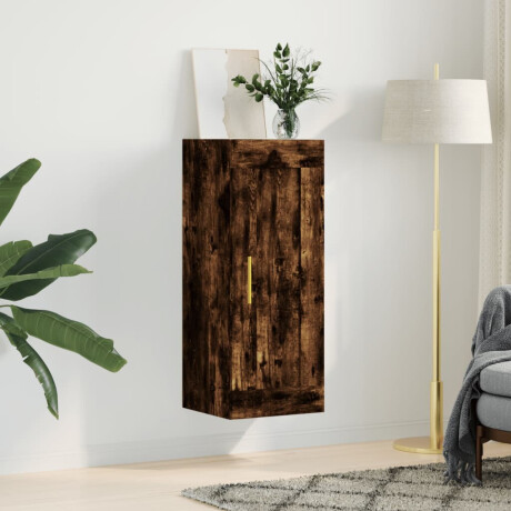 vidaXL Wandkast 34,5x34x90 cm bewerkt hout gerookt eikenkleurig afbeelding3 - 1