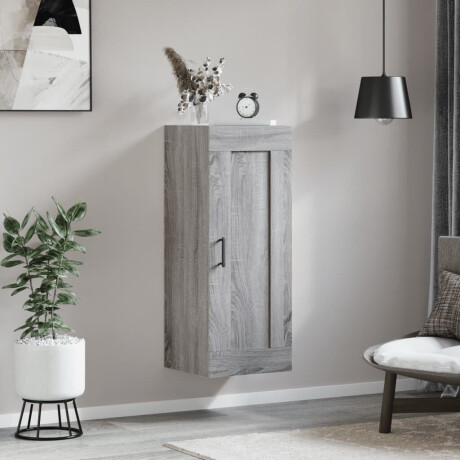 vidaXL Wandkast 34,5x34x90 cm bewerkt hout grijs sonoma eikenkleurig afbeelding3 - 1