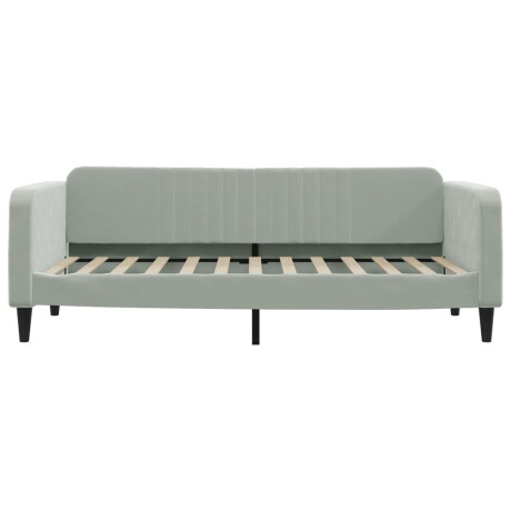 vidaXL Slaapbank 90x200 cm fluweel lichtgrijs afbeelding3 - 1