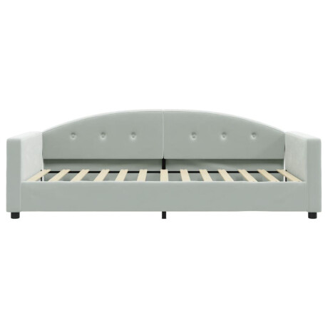 vidaXL Slaapbank 90x200 cm fluweel lichtgrijs afbeelding3 - 1