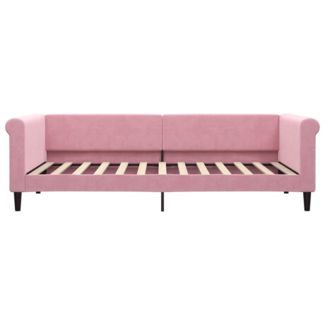 vidaXL Slaapbank 90x200 cm fluweel roze afbeelding3 - 1
