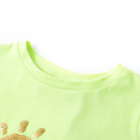 vidaXL Kindershirt 140 neongeel afbeelding3 - 1