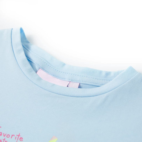 vidaXL Kindershirt 140 zachtblauw afbeelding3 - 1