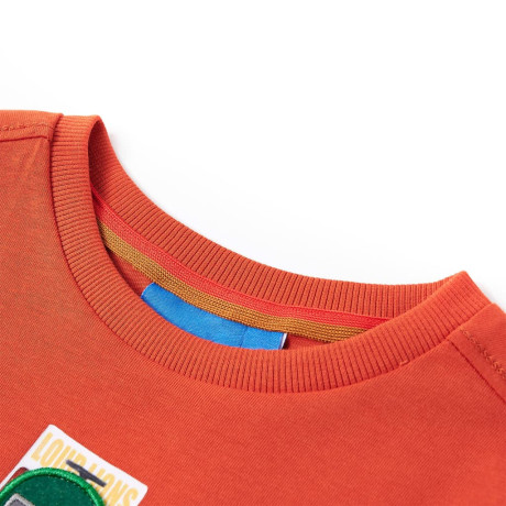 vidaXL Kindershirt met lange mouwen 128 oranje afbeelding3 - 1