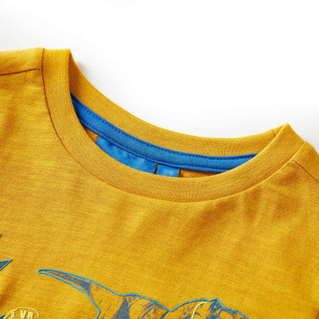 vidaXL Kindershirt met lange mouwen 116 okerkleurig afbeelding3 - 1