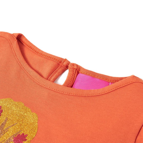 vidaXL Kindershirt met lange mouwen 128 oranjebruin afbeelding3 - 1