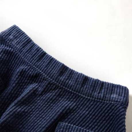 vidaXL Kinderrok met zakken ribfluweel 128 marineblauw afbeelding3 - 1