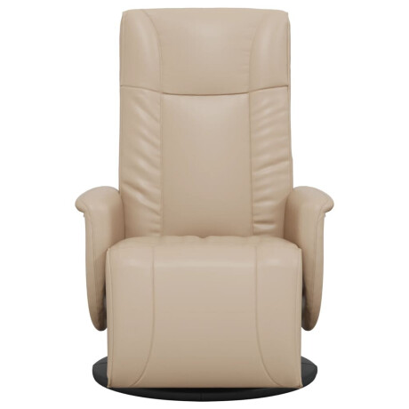 vidaXL Fauteuil verstelbaar met voetensteun kunstleer cappuccinokleur afbeelding3 - 1