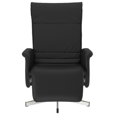 vidaXL Fauteuil verstelbaar met voetensteun kunstleer zwart afbeelding3 - 1