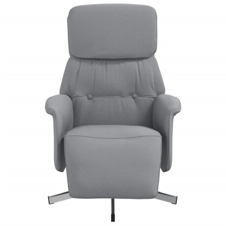 vidaXL Fauteuil verstelbaar met voetensteun stof lichtgrijs afbeelding3 - 1