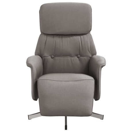 vidaXL Fauteuil verstelbaar met voetensteun stof taupe afbeelding3 - 1