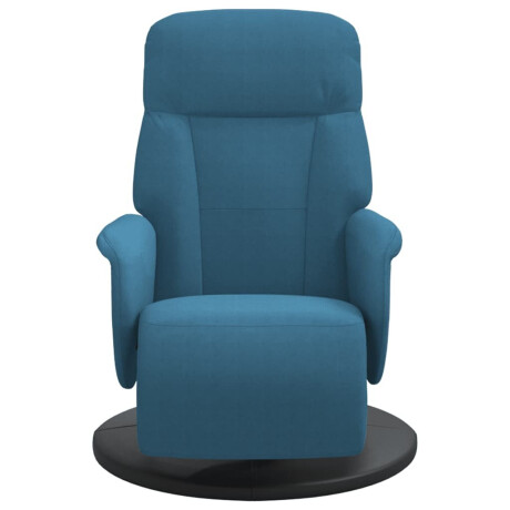 vidaXL Fauteuil met voetensteun verstelbaar fluweel blauw afbeelding3 - 1