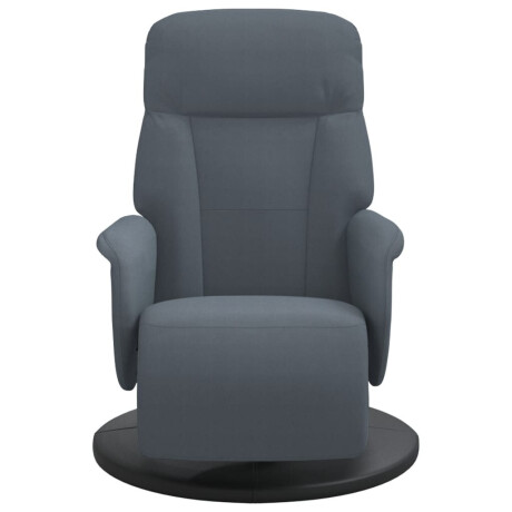 vidaXL Fauteuil met voetensteun verstelbaar fluweel donkergrijs afbeelding3 - 1
