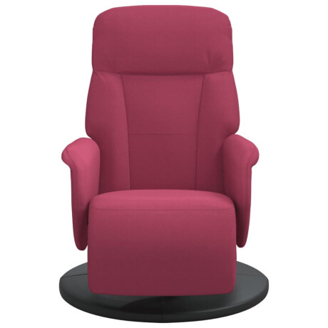 vidaXL Fauteuil verstelbaar met voetensteun fluweel wijnrood afbeelding3 - 1