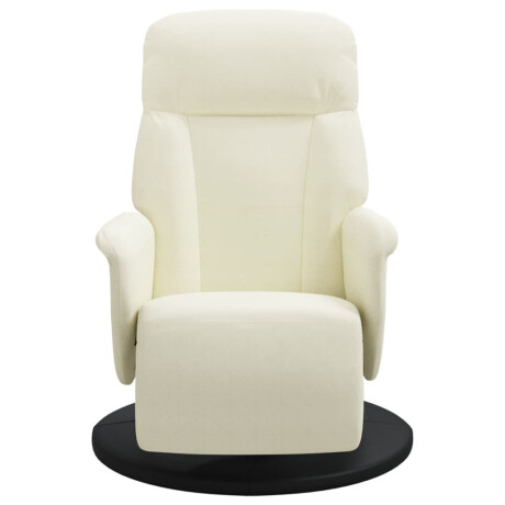 vidaXL Fauteuil met voetensteun verstelbaar fluweel crèmekleurig afbeelding3 - 1