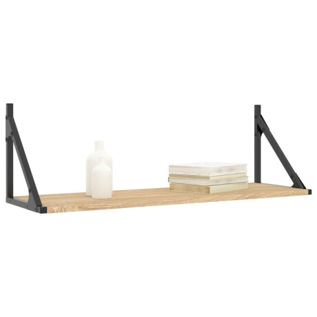 vidaXL Wandplanken 2 st Sonoma eiken 80x25x25,5 cm bewerkt hout afbeelding3 - 1